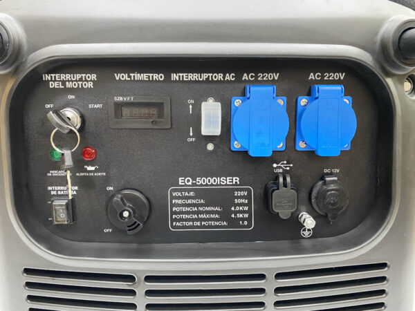 GENERADOR ELECTRICO BENCINERO INVERTER EQ-5000-ISER - Imagen 3
