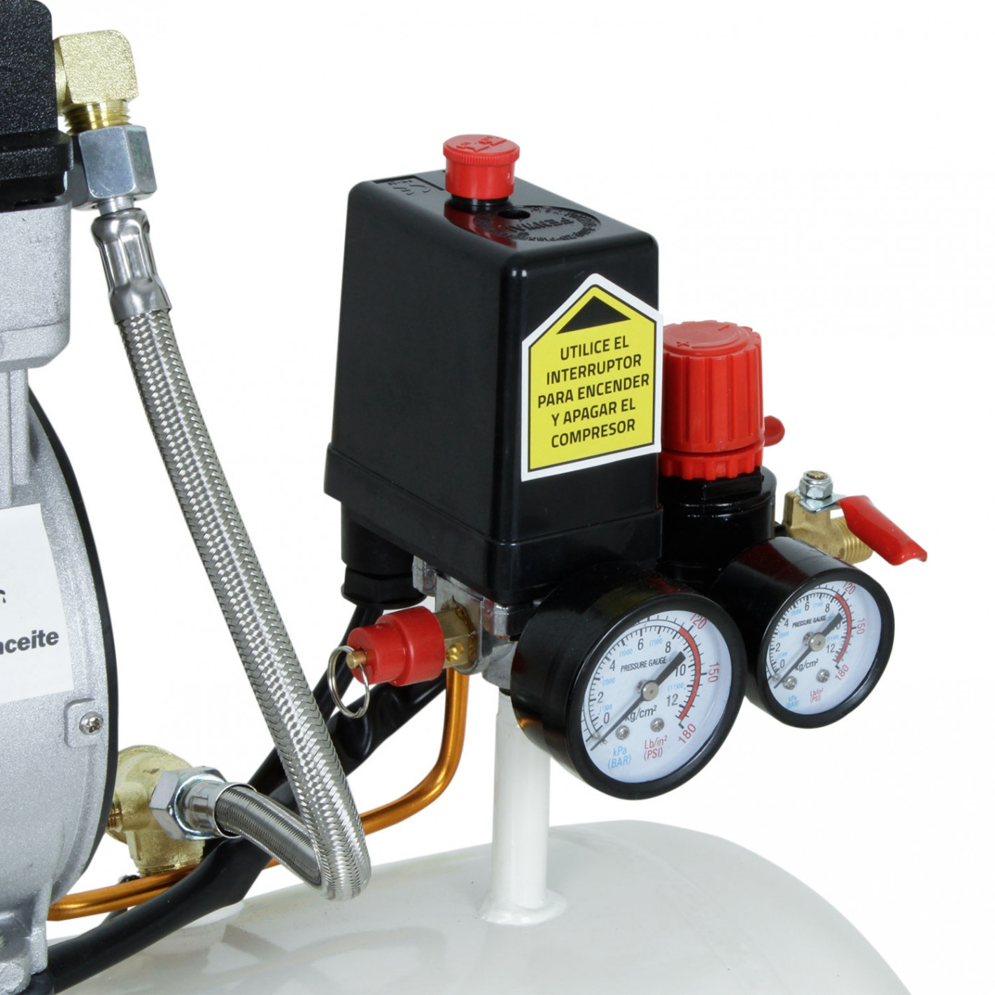 Compresor libre de aceite 1.05 Hp 40 Lts silencioso - Imagen 2