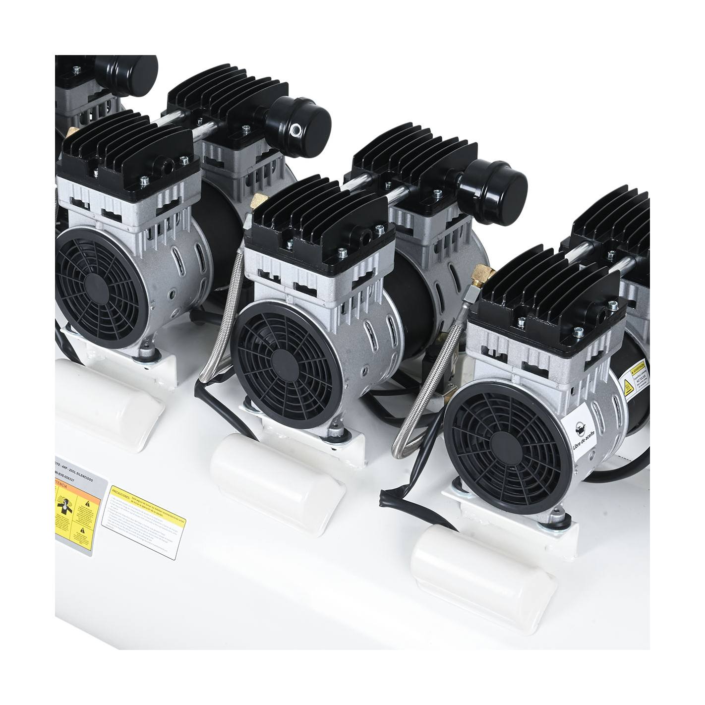 Compresor libre de aceite 4 Hp 200 Lts silencioso - Imagen 3
